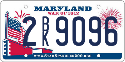 MD license plate 2BK9096