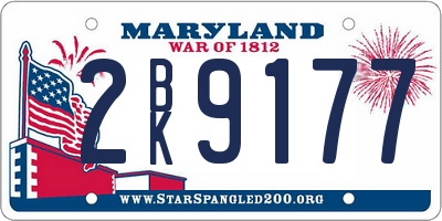 MD license plate 2BK9177