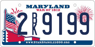 MD license plate 2BK9199