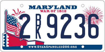 MD license plate 2BK9236