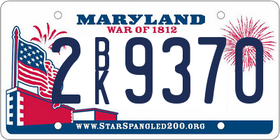 MD license plate 2BK9370