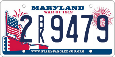 MD license plate 2BK9479
