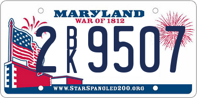 MD license plate 2BK9507