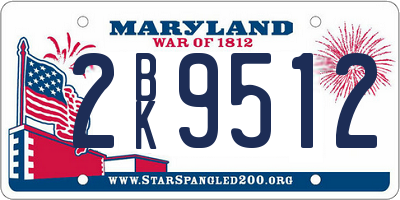 MD license plate 2BK9512