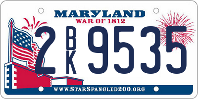 MD license plate 2BK9535