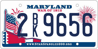 MD license plate 2BK9656
