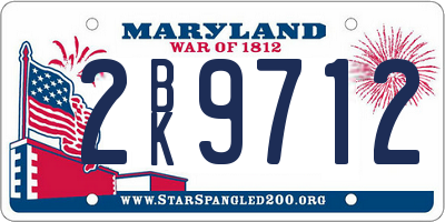MD license plate 2BK9712