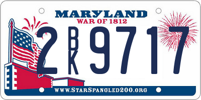 MD license plate 2BK9717