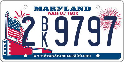 MD license plate 2BK9797
