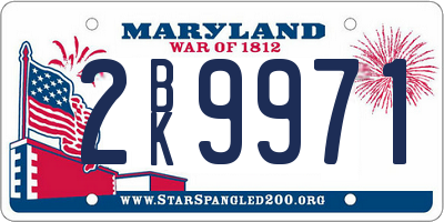 MD license plate 2BK9971