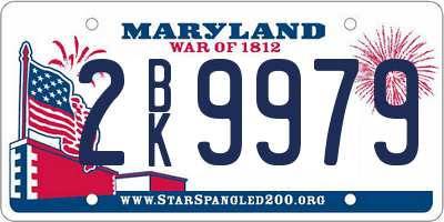 MD license plate 2BK9979
