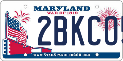 MD license plate 2BKCO5