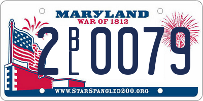 MD license plate 2BL0079