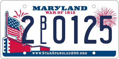 MD license plate 2BL0125