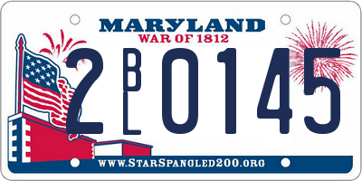 MD license plate 2BL0145