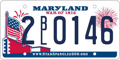 MD license plate 2BL0146