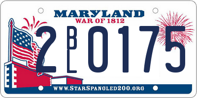 MD license plate 2BL0175