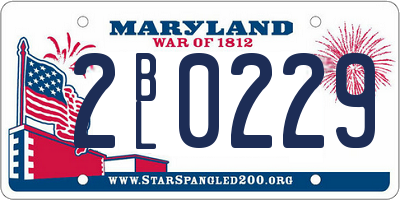 MD license plate 2BL0229