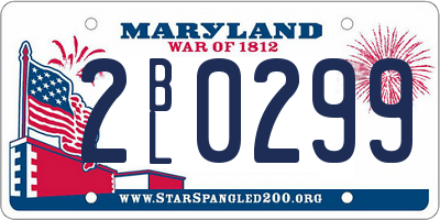 MD license plate 2BL0299