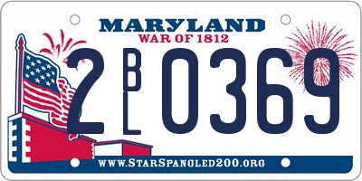 MD license plate 2BL0369