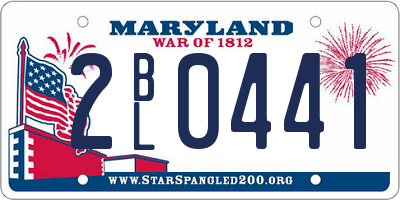 MD license plate 2BL0441