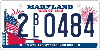 MD license plate 2BL0484