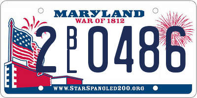 MD license plate 2BL0486
