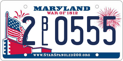 MD license plate 2BL0555
