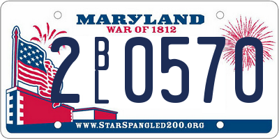 MD license plate 2BL0570