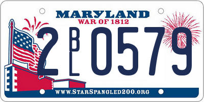 MD license plate 2BL0579