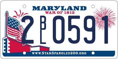 MD license plate 2BL0591