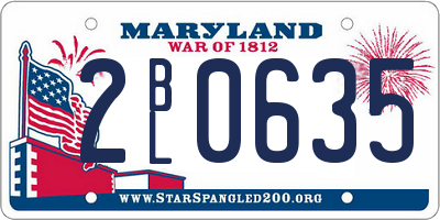 MD license plate 2BL0635