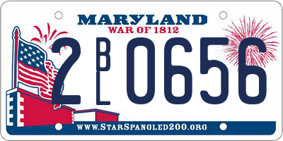 MD license plate 2BL0656
