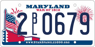MD license plate 2BL0679