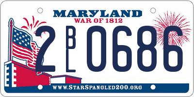 MD license plate 2BL0686