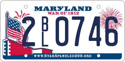 MD license plate 2BL0746