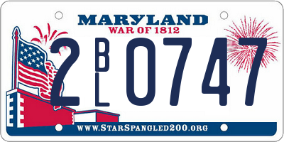 MD license plate 2BL0747