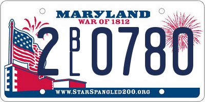 MD license plate 2BL0780