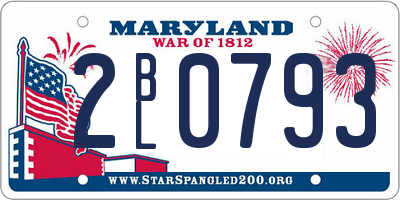 MD license plate 2BL0793