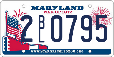 MD license plate 2BL0795