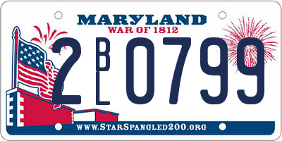 MD license plate 2BL0799