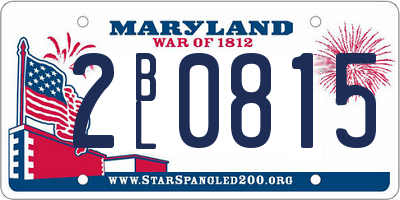 MD license plate 2BL0815
