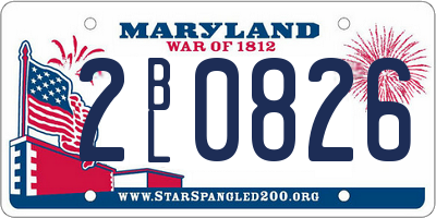 MD license plate 2BL0826