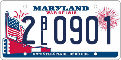 MD license plate 2BL0901