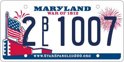 MD license plate 2BL1007