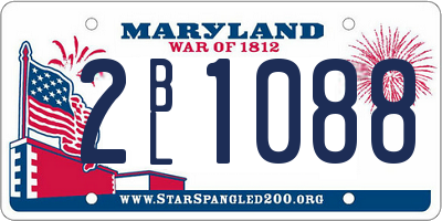 MD license plate 2BL1088