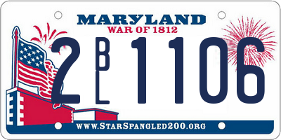 MD license plate 2BL1106