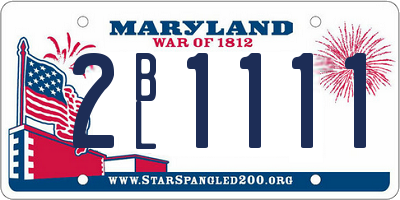 MD license plate 2BL1111