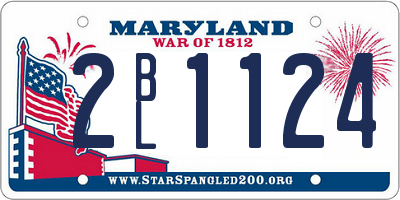 MD license plate 2BL1124