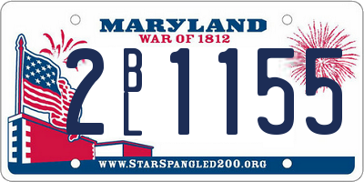MD license plate 2BL1155